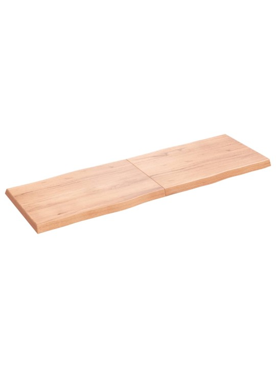 Stolní deska hnědá 180x60x(2-6)cm ošetřený dřevo živá hrana