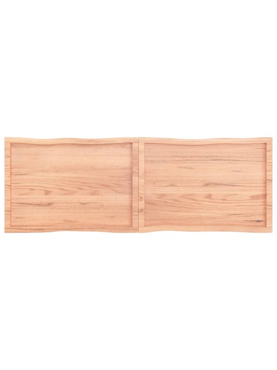 Stolní deska hnědá 180x60x(2-6)cm ošetřený dřevo živá hrana