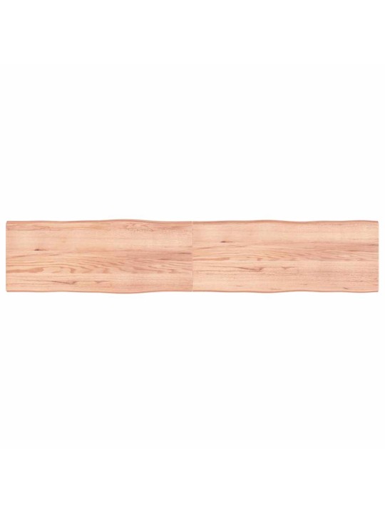 Stolní deska hnědá 200x40x(2-4)cm ošetřený dřevo živá hrana