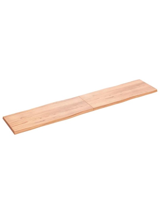 Stolní deska hnědá 200x40x(2-4)cm ošetřený dřevo živá hrana