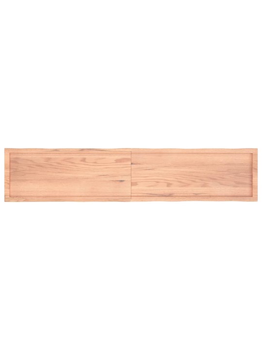 Stolní deska hnědá 200x40x(2-4)cm ošetřený dřevo živá hrana