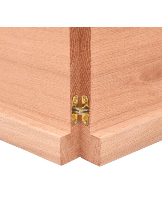 Stolní deska hnědá 200x40x(2-4)cm ošetřený dřevo živá hrana
