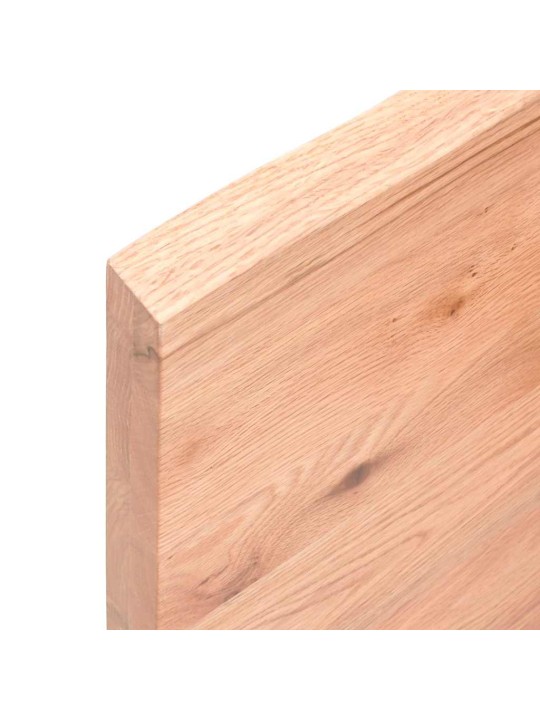 Stolní deska hnědá 200x40x(2-4)cm ošetřený dřevo živá hrana