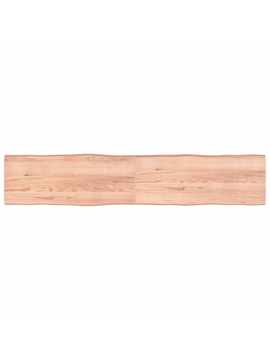 Stolní deska hnědá 200x40x(2-6)cm ošetřený dřevo živá hrana
