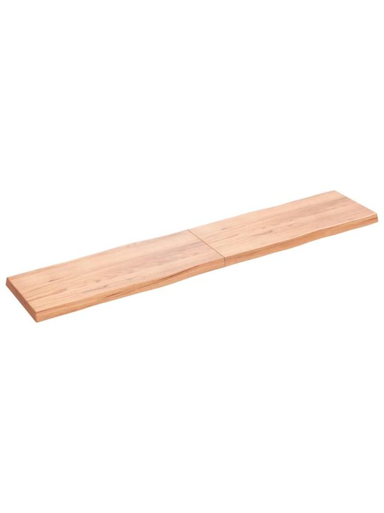 Stolní deska hnědá 200x40x(2-6)cm ošetřený dřevo živá hrana