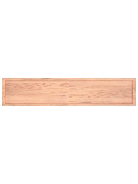 Stolní deska hnědá 200x40x(2-6)cm ošetřený dřevo živá hrana