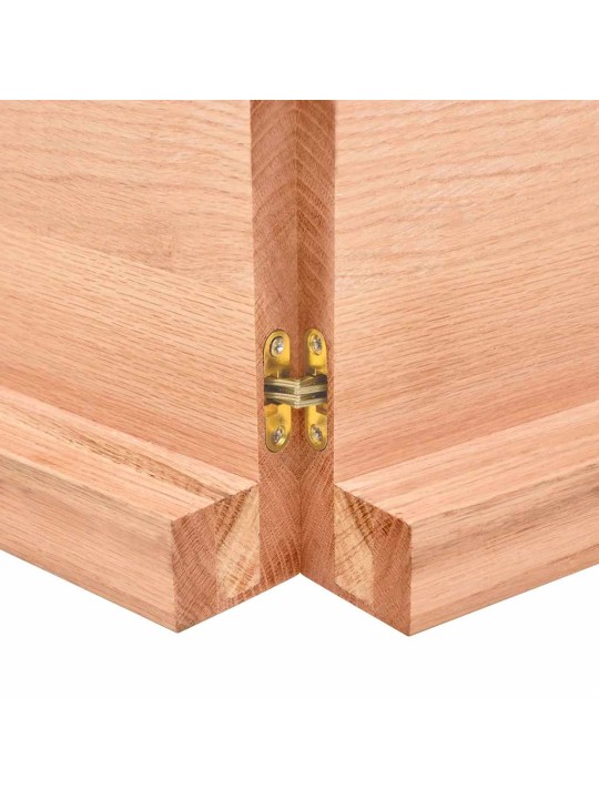 Stolní deska hnědá 200x40x(2-6)cm ošetřený dřevo živá hrana