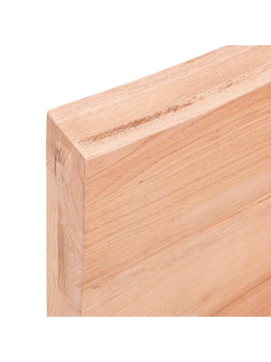 Stolní deska hnědá 200x40x(2-6)cm ošetřený dřevo živá hrana
