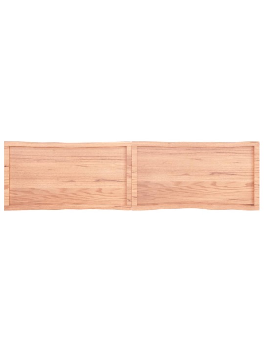 Stolní deska hnědá 200x50x(2-6)cm ošetřený dřevo živá hrana