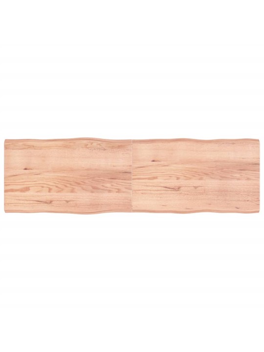 Stolní deska hnědá 200x60x(2-6)cm ošetřený dřevo živá hrana