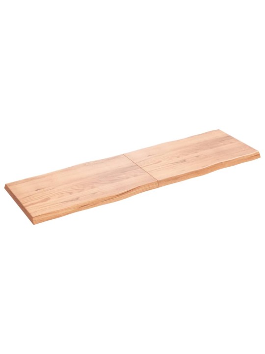 Stolní deska hnědá 200x60x(2-6)cm ošetřený dřevo živá hrana
