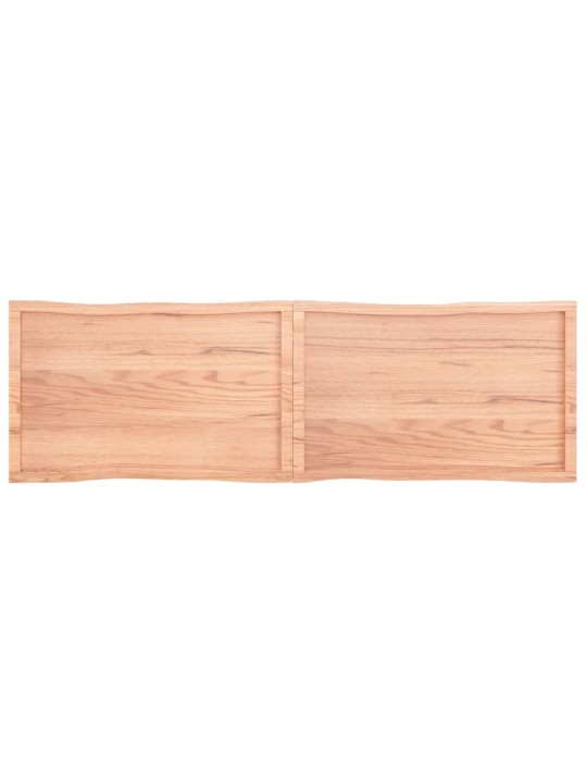 Stolní deska hnědá 200x60x(2-6)cm ošetřený dřevo živá hrana