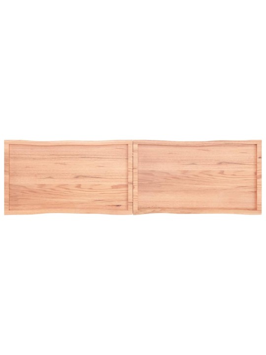 Stolní deska hnědá 220x60x(2-6)cm ošetřený dřevo živá hrana