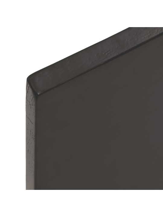 Stolní deska tmavě hnědá 100 x 40 x 2cm ošetřený dub živá hrana
