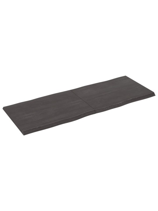 Stolní deska tmavě hnědá 160x60x(2-4)cm ošetřený dub živá hrana