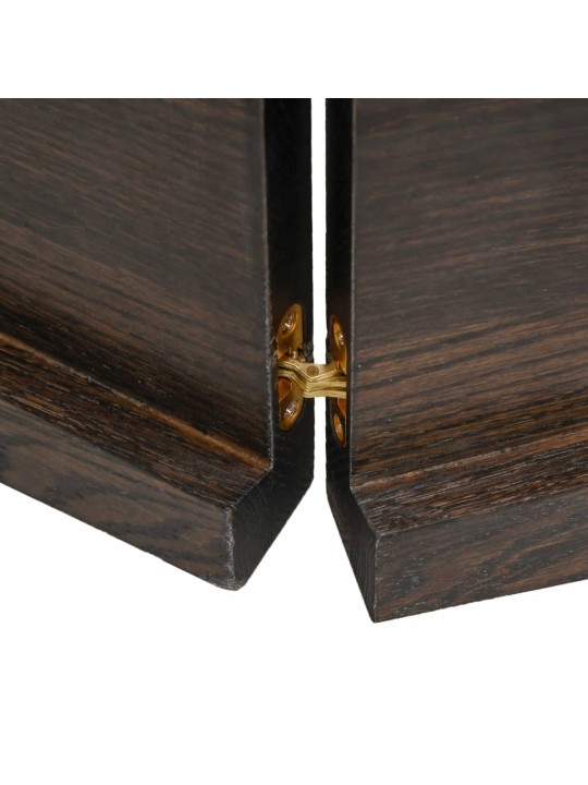 Stolní deska tmavě hnědá 200x50x(2-4)cm ošetřený dub živá hrana