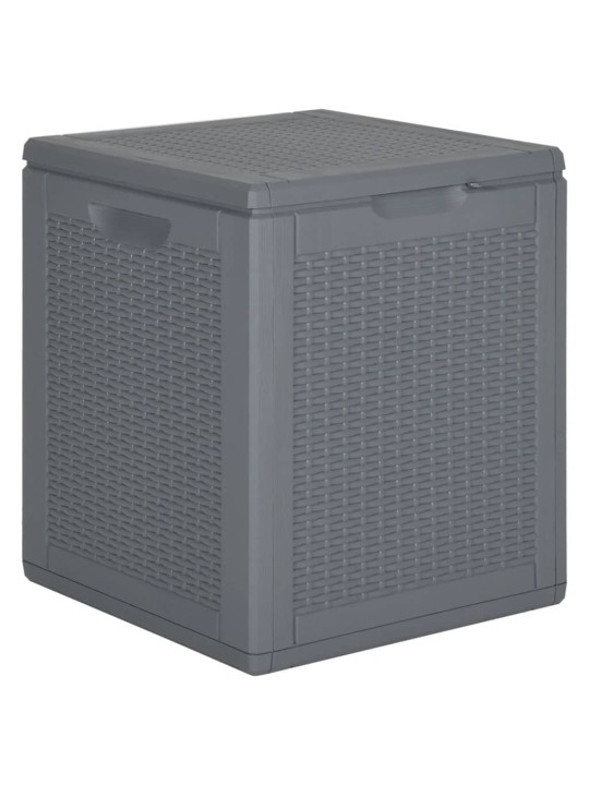 Zahradní úložný box šedý PP ratan 90 l