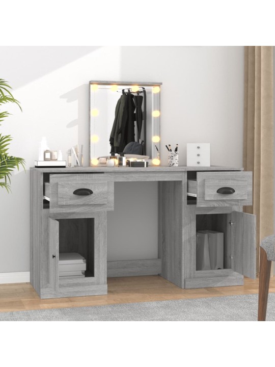 Toaletní stolek s LED šedý sonoma 130 x 50 x 132,5 cm
