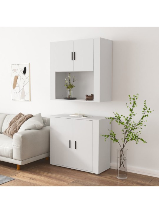 Skříň highboard bílá kompozitní dřevo