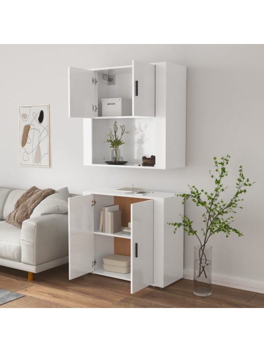 Skříň highboard bílá kompozitní dřevo
