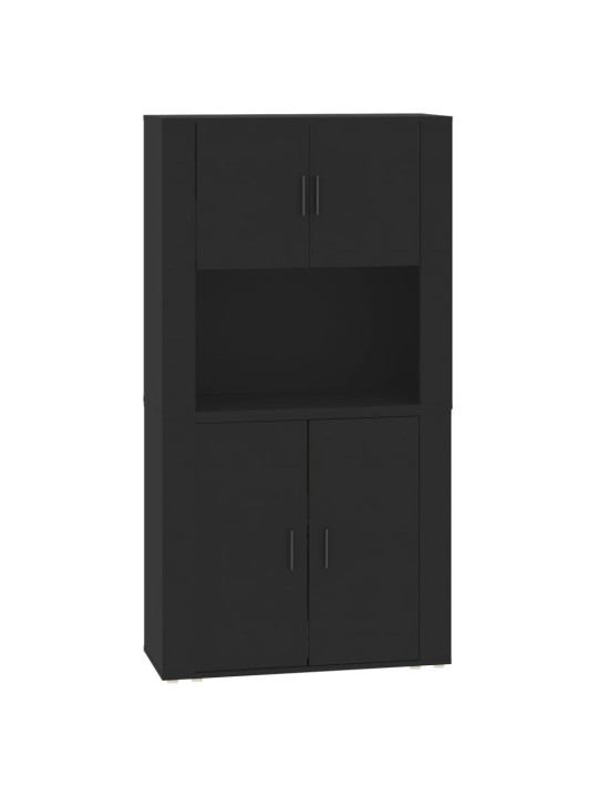 Skříň highboard černá kompozitní dřevo