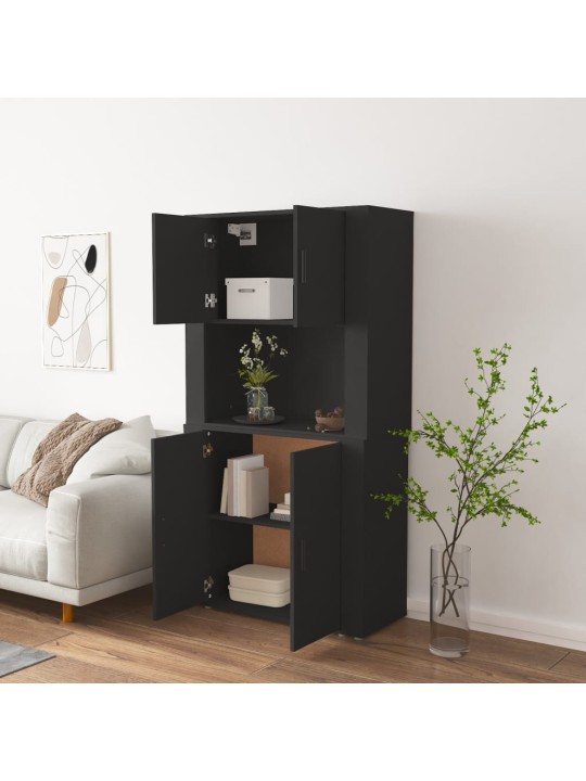 Skříň highboard černá kompozitní dřevo