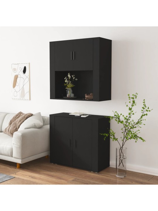Skříň highboard černá kompozitní dřevo