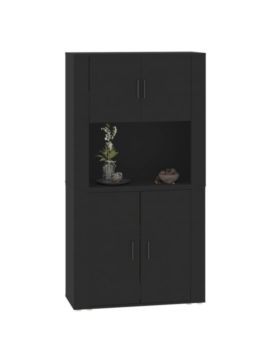 Skříň highboard černá kompozitní dřevo