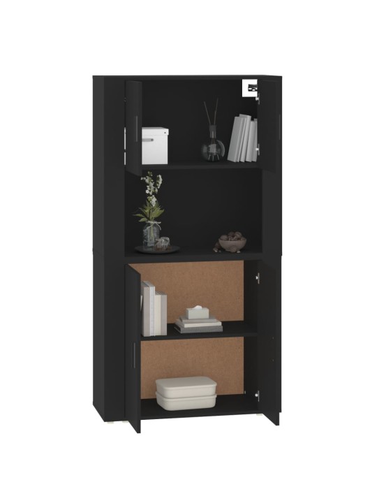 Skříň highboard černá kompozitní dřevo