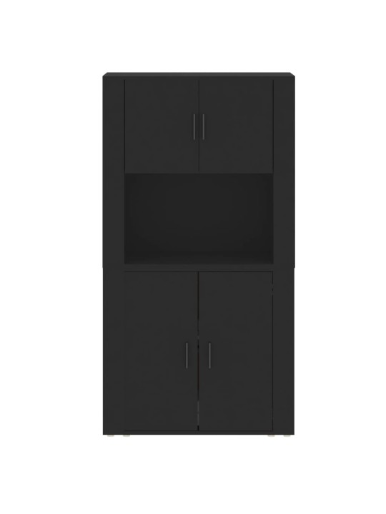 Skříň highboard černá kompozitní dřevo