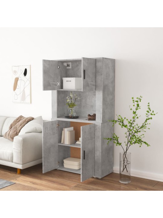 Skříň highboard betonově šedá kompozitní dřevo