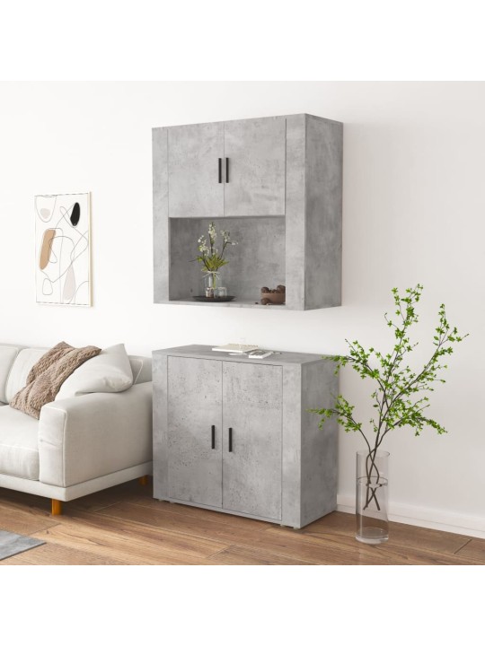 Skříň highboard betonově šedá kompozitní dřevo