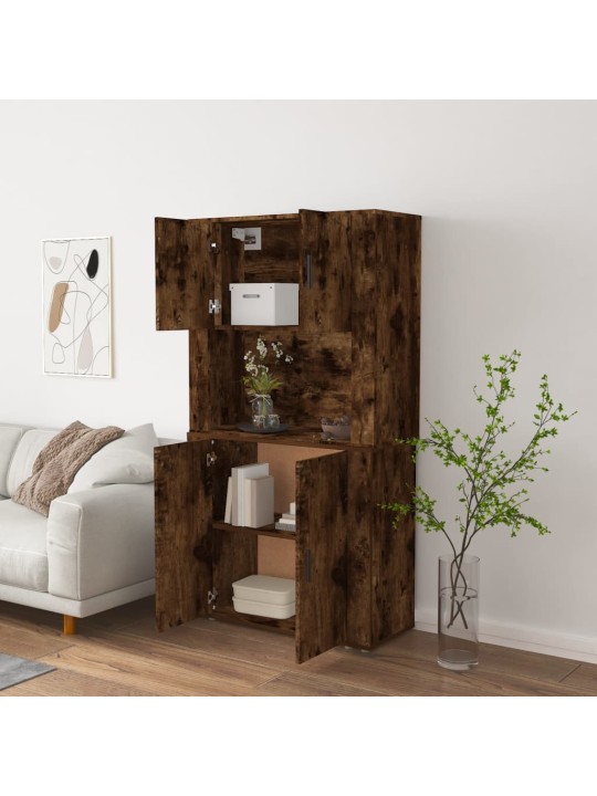 Skříň highboard kouřový dub kompozitní dřevo