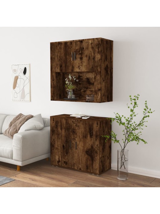 Skříň highboard kouřový dub kompozitní dřevo