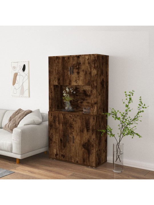 Skříň highboard kouřový dub kompozitní dřevo