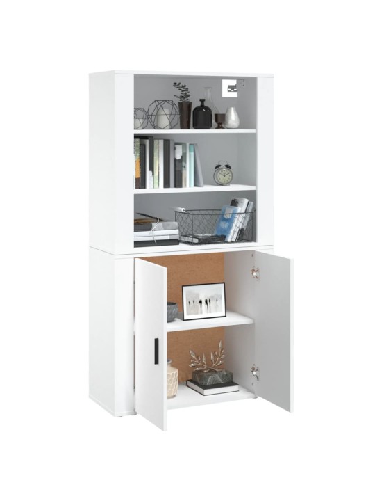 Skříň highboard bílá kompozitní dřevo