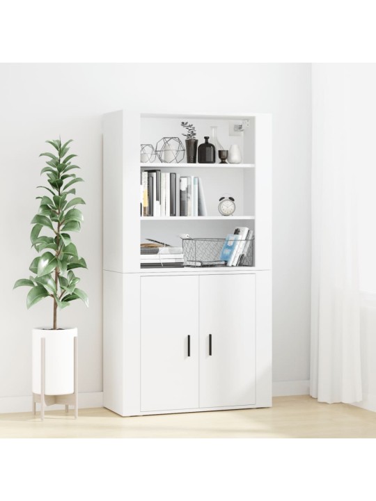 Skříň highboard bílá kompozitní dřevo