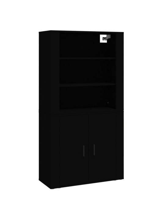 Skříň highboard černá kompozitní dřevo