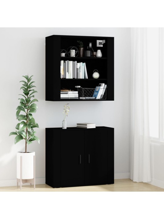 Skříň highboard černá kompozitní dřevo