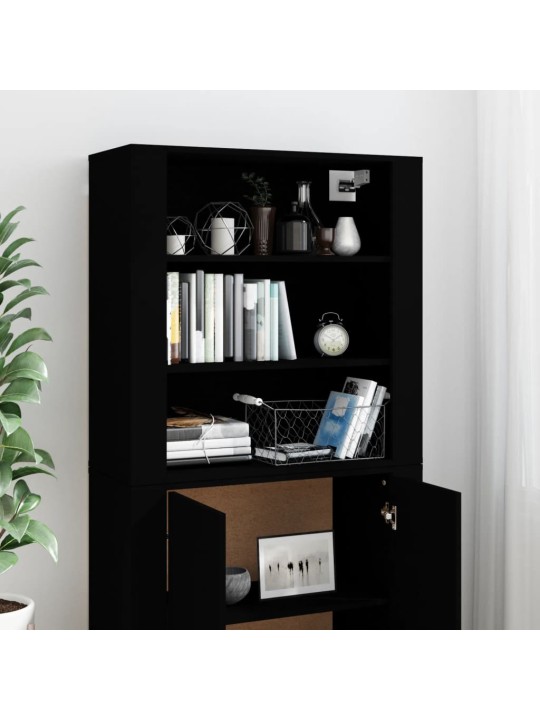 Skříň highboard černá kompozitní dřevo