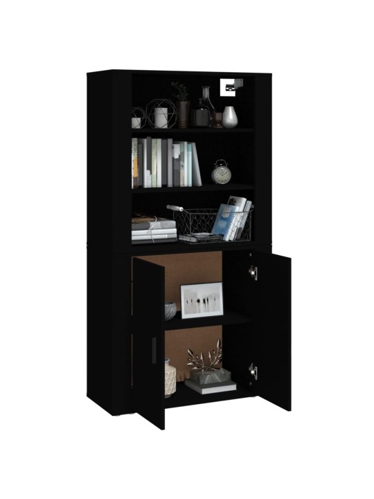 Skříň highboard černá kompozitní dřevo