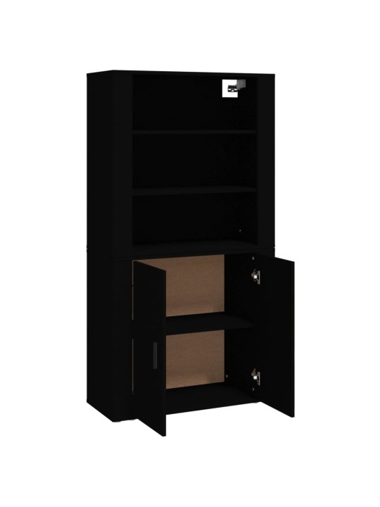 Skříň highboard černá kompozitní dřevo