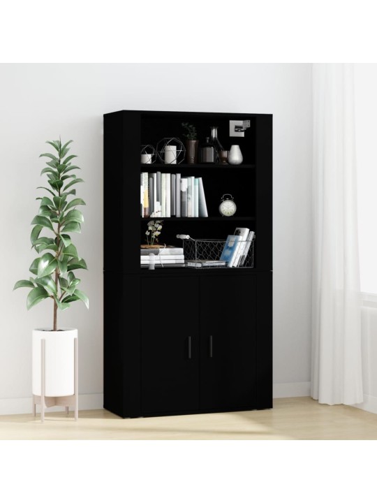 Skříň highboard černá kompozitní dřevo