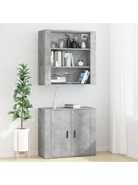 Skříň highboard betonově šedá kompozitní dřevo