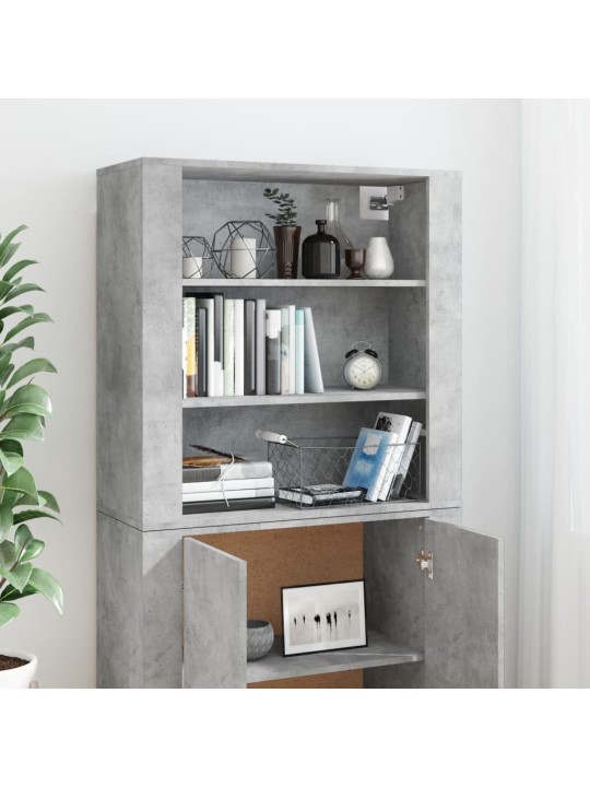 Skříň highboard betonově šedá kompozitní dřevo