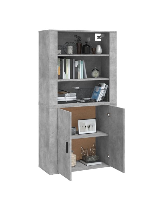 Skříň highboard betonově šedá kompozitní dřevo