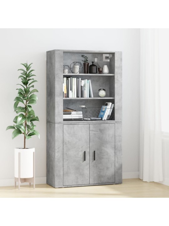 Skříň highboard betonově šedá kompozitní dřevo