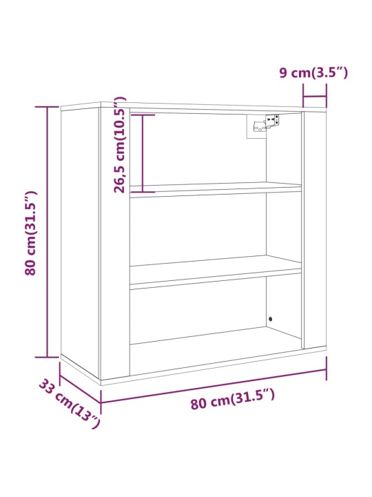 Skříň highboard kouřový dub kompozitní dřevo