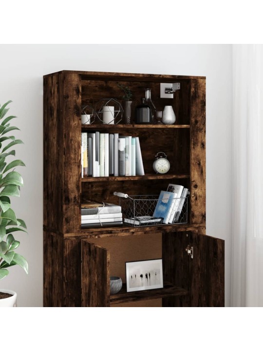 Skříň highboard kouřový dub kompozitní dřevo