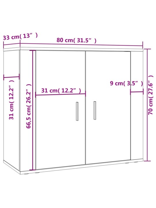 Skříň highboard kouřový dub kompozitní dřevo